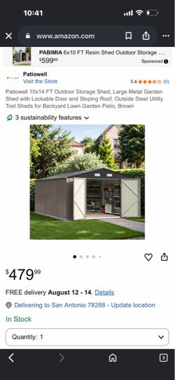 Outdoor storage shed