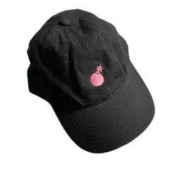 The Hundreds Dad Hat Adjustable “pink Bomb” Black