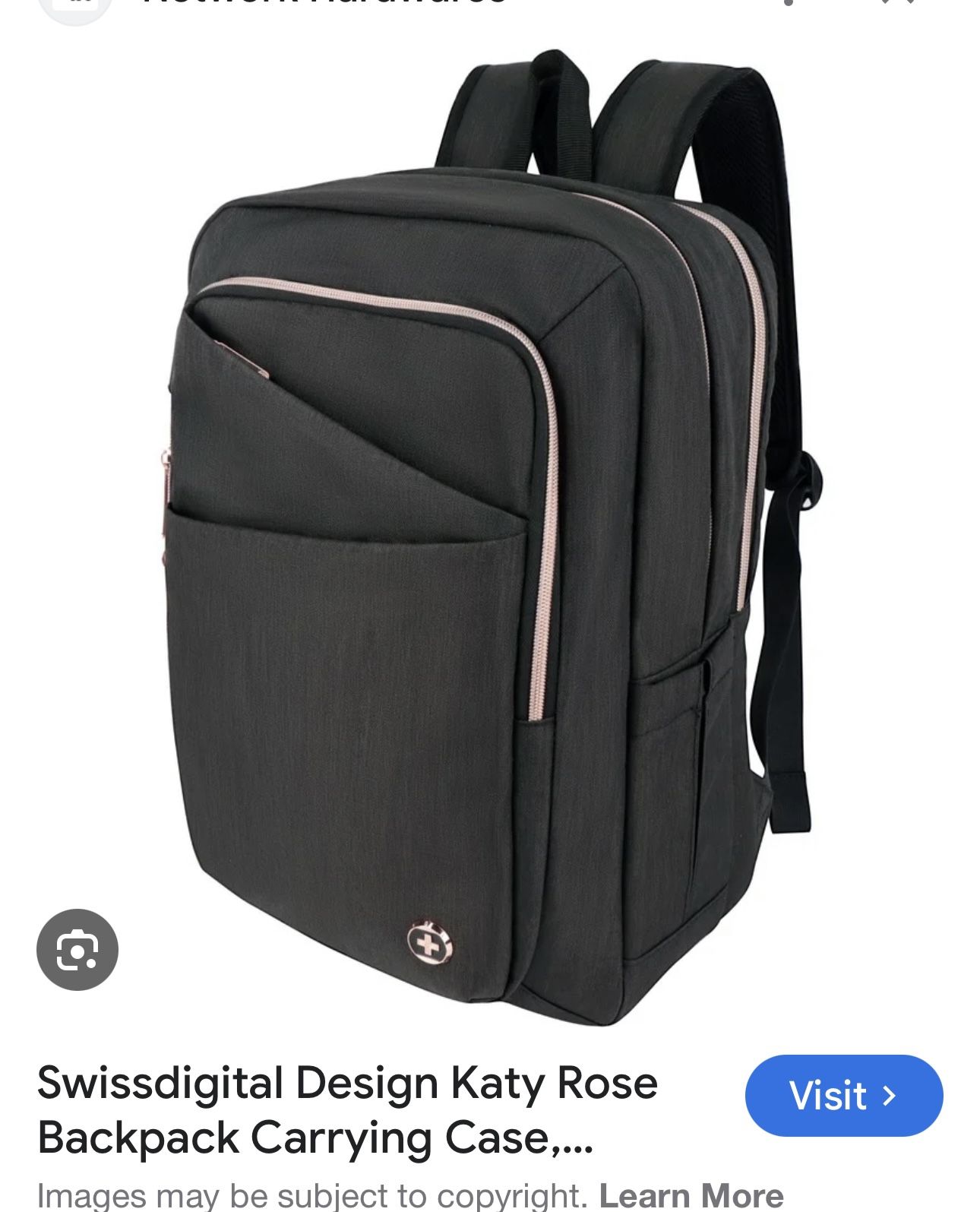Backpack Black And Rose Gold SD1006-01i
