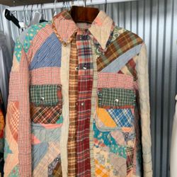 Quilted patchwork Jacket vintage unisex