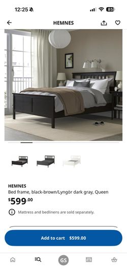queen bed with mattress