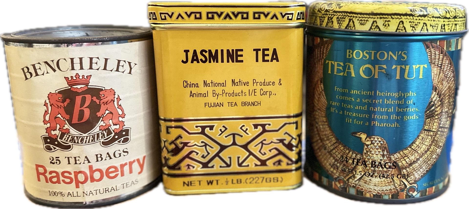 Global Vintage Collectible Tea Tins - free Ship
