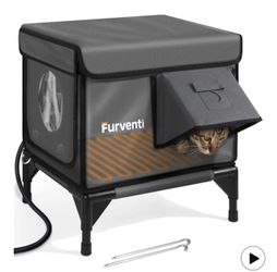 Outdoor Heated Cat House in Winter,Extremely Insulated & Weatherproof