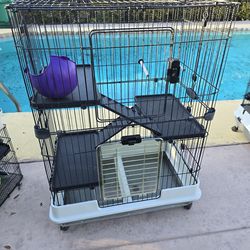 Large Pet Cage with Wheels