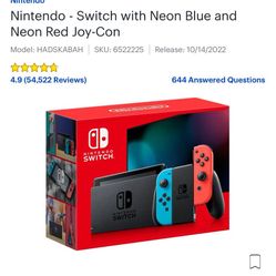 Nintendo Switch Blue/Red Joy-Con With 2 Games