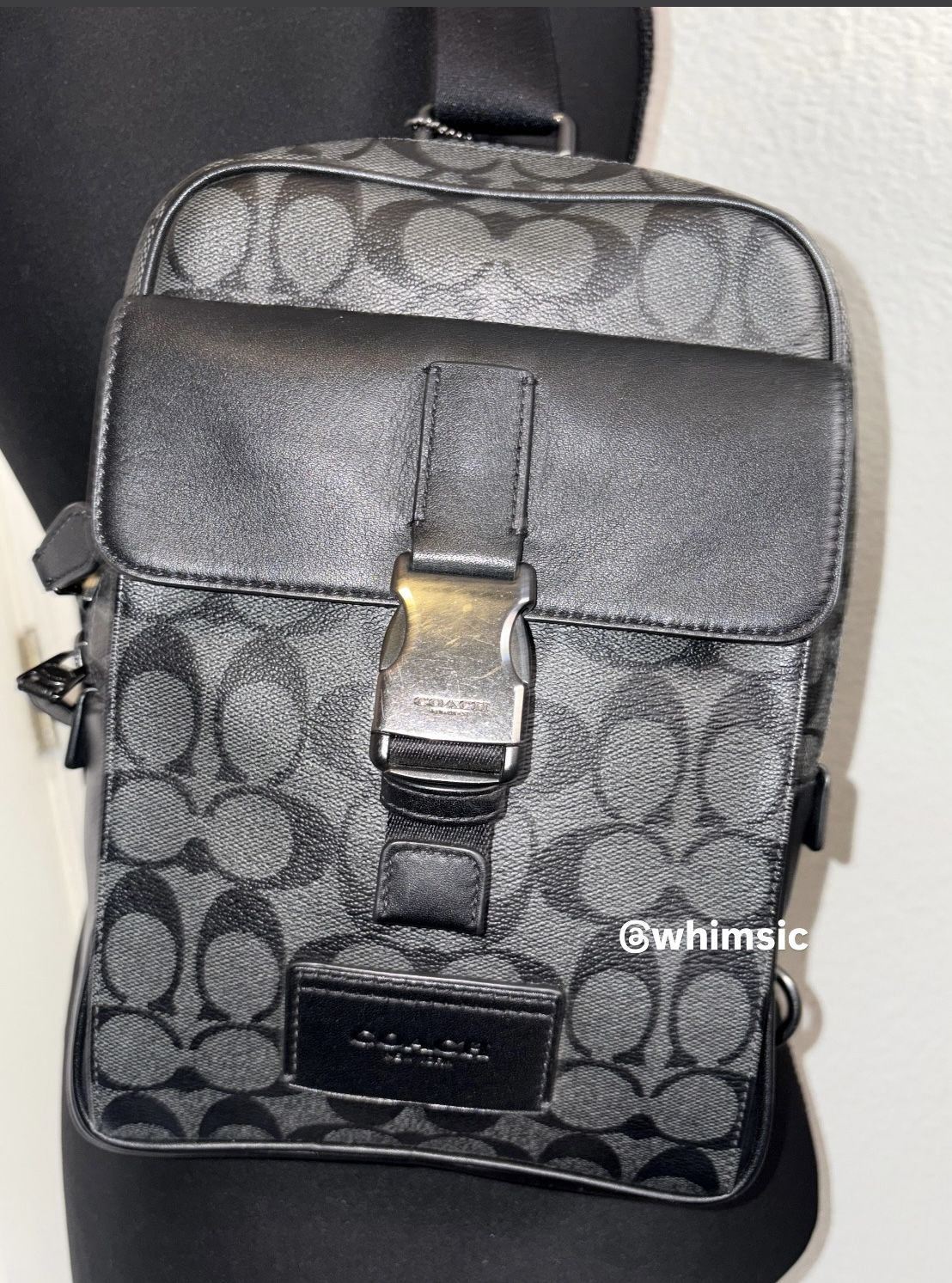 Autntico Coach Bolso Deportivo de hombre en Signature Canvas Y Piel Autntico Coach Bolso Deportivo de hombre en Signature Canvas Y Piel