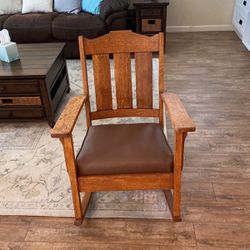 Solid Oak Rocking Chair 