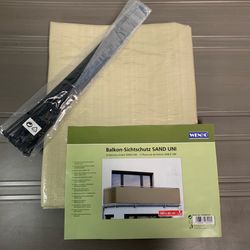 16.4ft x 2.8ft Privacy Balcony Screen with Zip Ties, Tan Brand New  Color: Tan/Beige  Size: about 16.4ft x 2.8ft  I also carry this in GRAY  #16