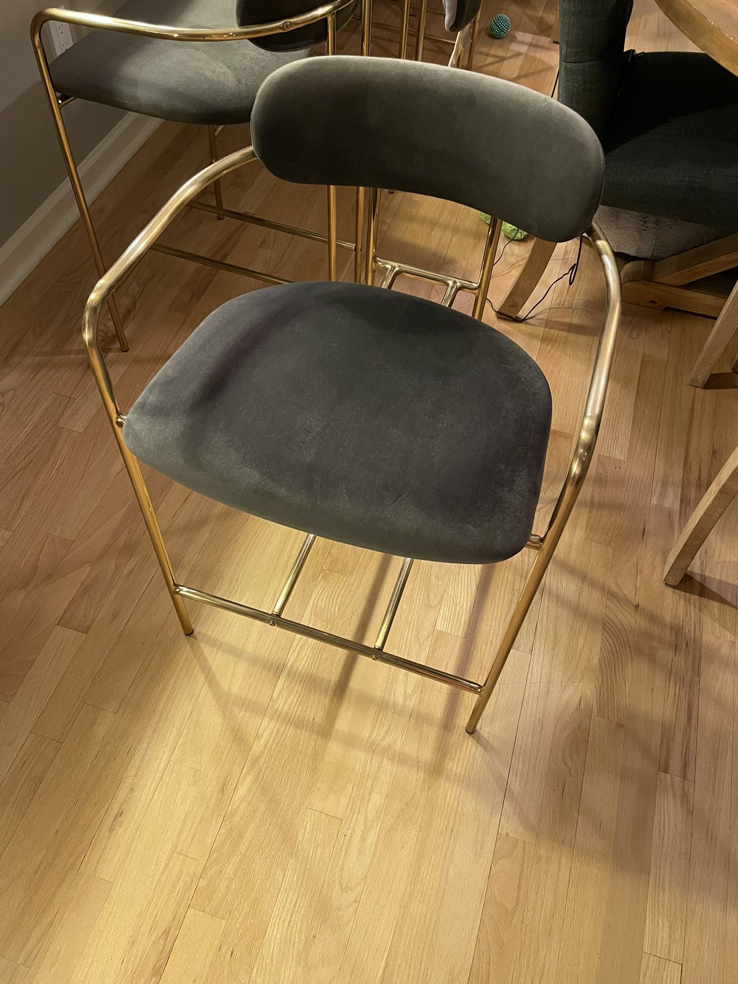 Four (4) Simple Living Retro Velvet Stools