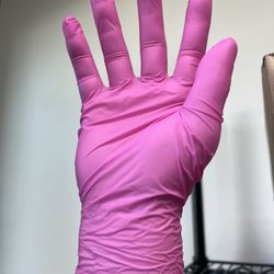 Pink  Nitrile Exam Gloves Size S-L 1000pcs