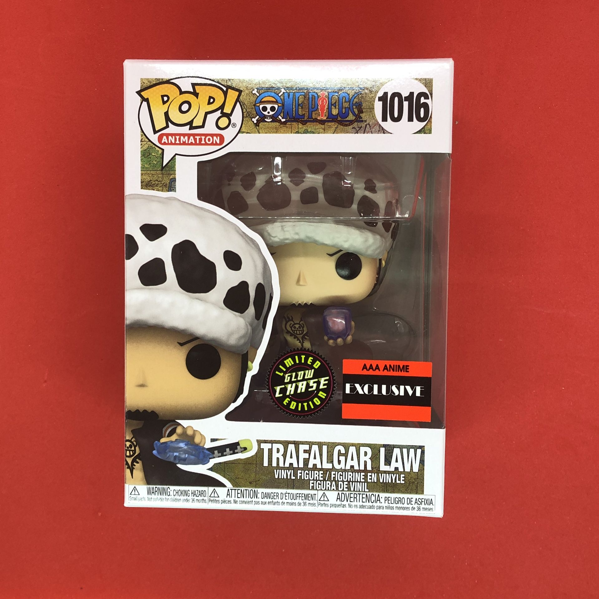 Funko POP! One Piece Trafalgar Law #1016 Glow Chase AAA Anime Exclusive Figure