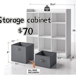 😀 11.8"Dx29.5"Wx35.4"H EnHomee Cube Storage Organizer with Storage Bins, Durable Wood and Fabric, 9 Cube Shelf for Clothes Cloest