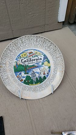 10inch California the Golden state plate
