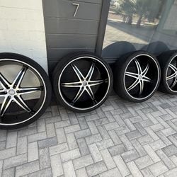 26” Velocity Wheels / Rims – 6 Lug – 295/30R26 – Custom SUV Truck Wheels