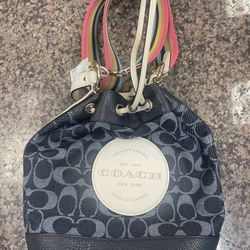 Coach Dempsey Drawstring Bucket Bag
