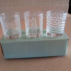 Partylite American Heritage glass trio