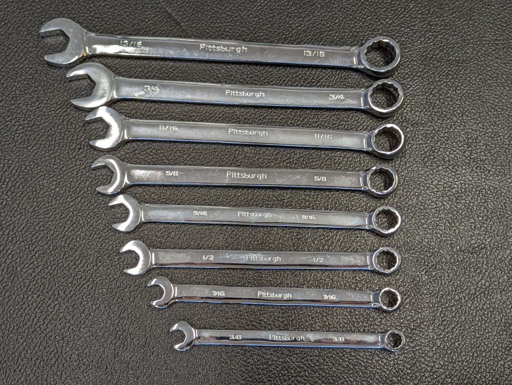 Fully Polished SAE Combination Wrench Set
