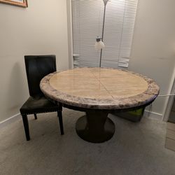 Granite Dining Table & 4 Chairs