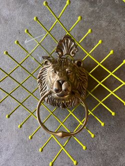 Brass Lion Head Door Knocker