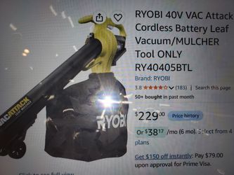 Ryobi 40V Vacuum Mulcher