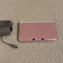 Nintendo 3DS LL Pink & White (Japanese Import) – Excellent Condition