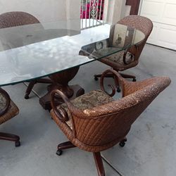 Tommy Bahama Style Wicker Dining Room Set