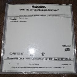 Madonna 2000 Promo CD Thunderpuss Remixes #2