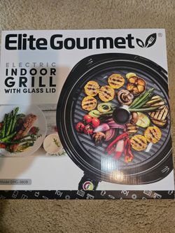 Electric Indoor Grill with Glass Lid