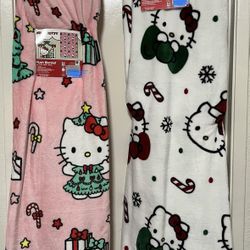 hello kitty xmas blankets 
