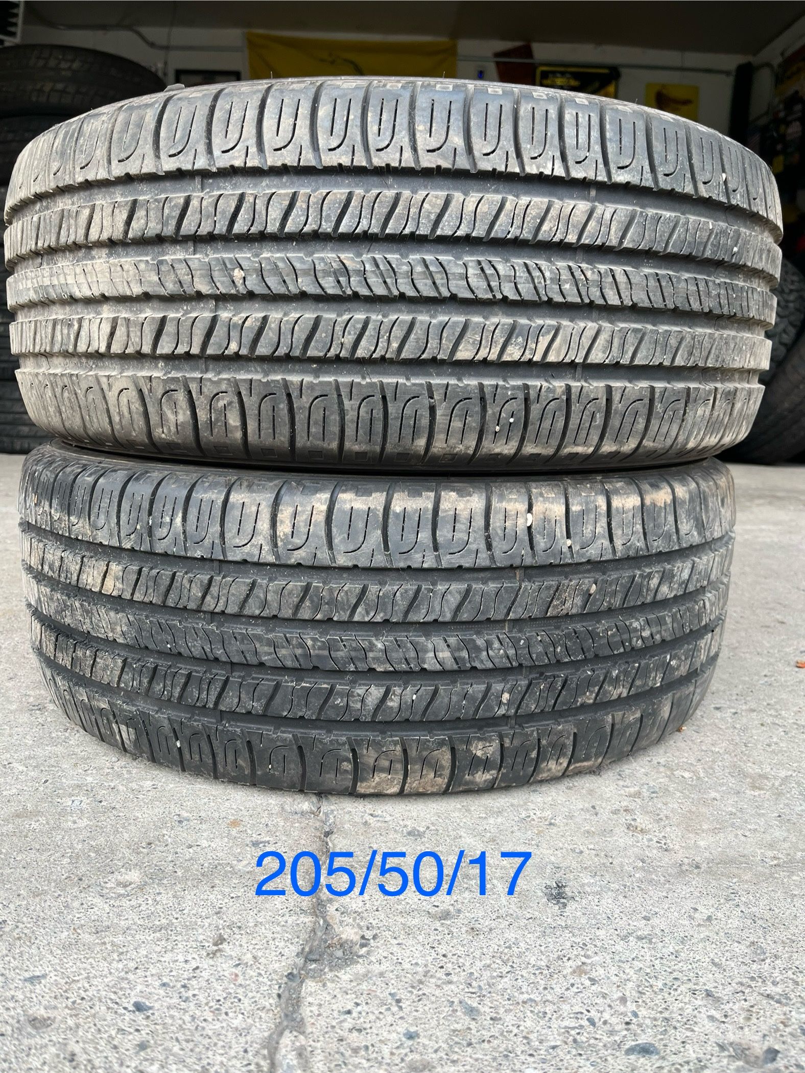Two - 205/50/17 Goodyear Assurance All-Season Tires