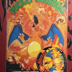 Pokemon Tomy Charizard Jumbo Carddass Pencil Art Board & Sticker Vintage Unopened
