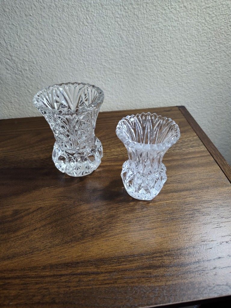 $25 - Vintage Miniature Crystal Vases