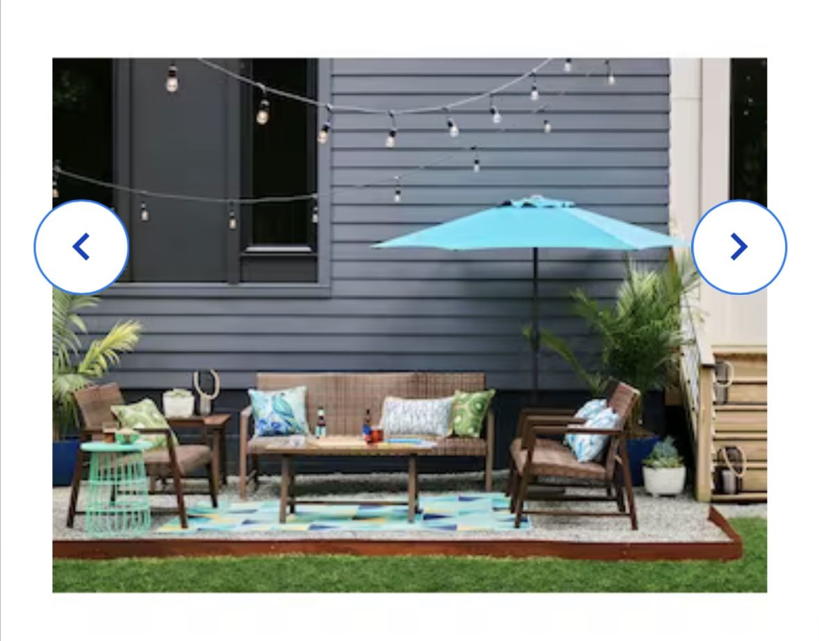 Brand New in Box - Style Selections Hambright 4-Piece Woven Wicker Patio Conversation Set
