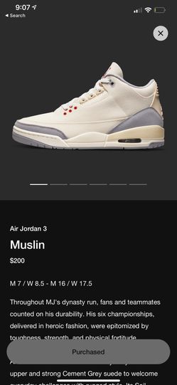 Muslin 3’s Size 10M