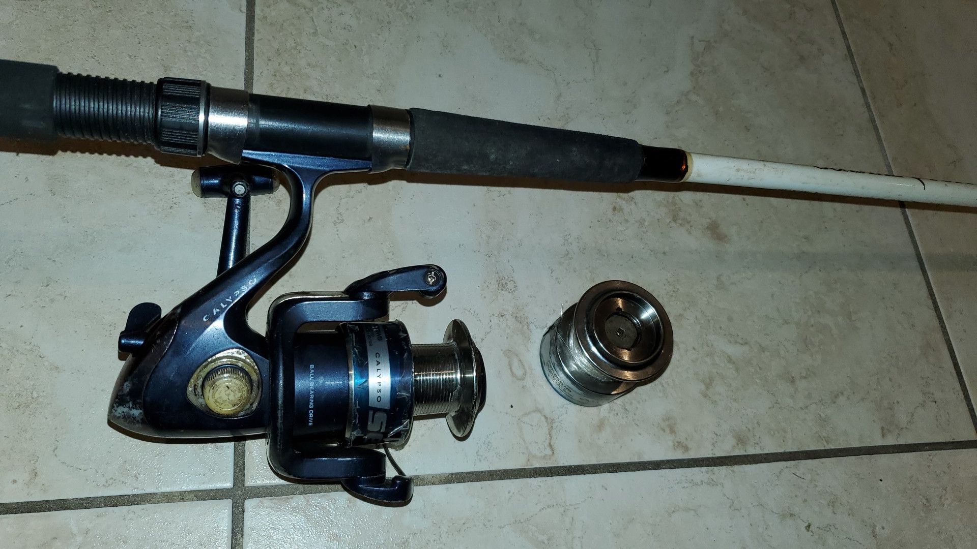 South Bend R2R Seahawk fishing Reel Coastal Tuff 7' Rod Pole Extra Spool