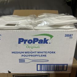 1000 Plastic Forks Individually Wrapped 100 Apiece 