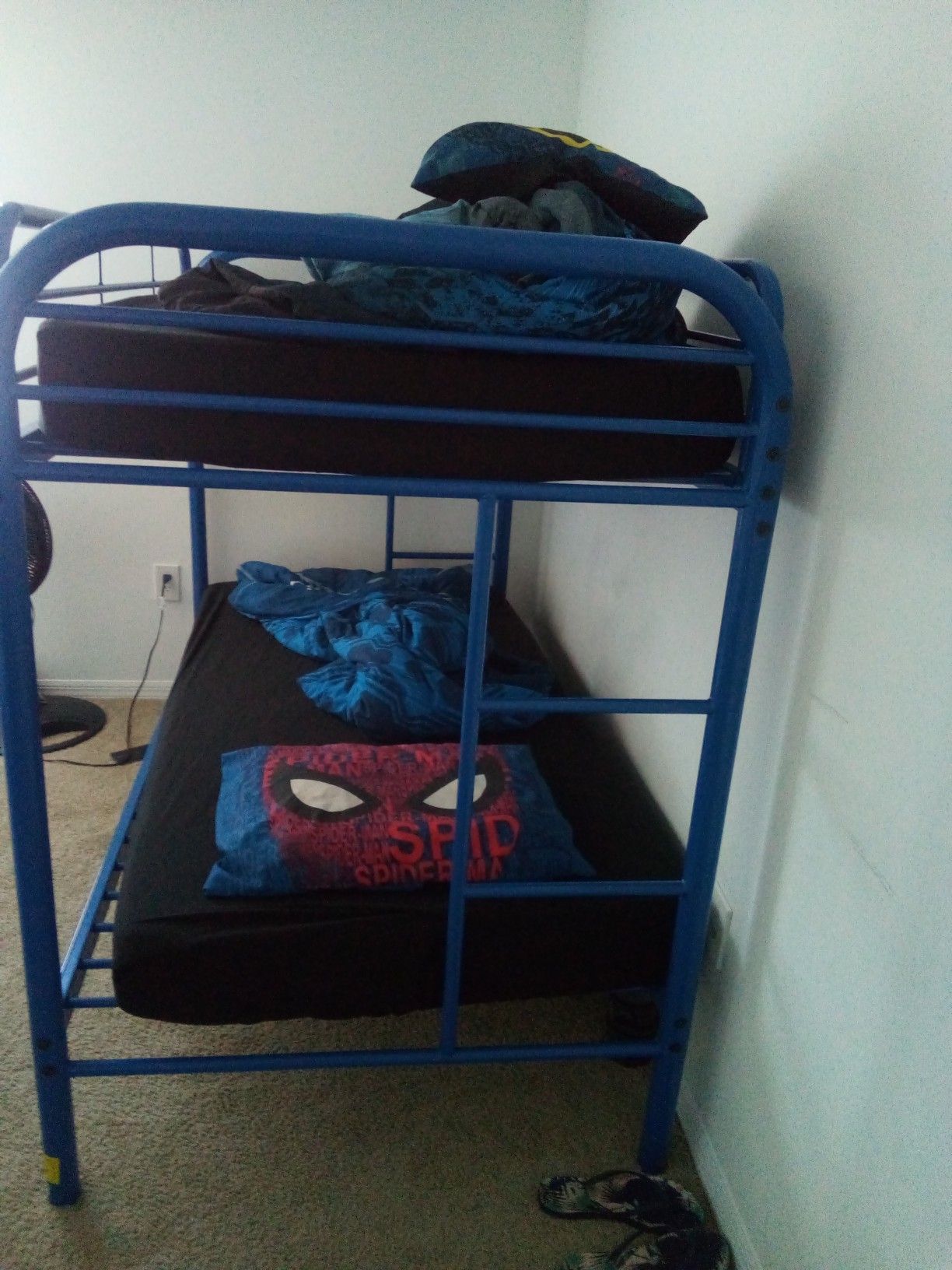 Blue Twin bunk beds