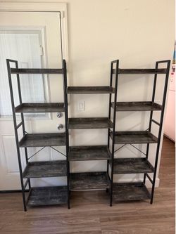 Wood and Metal Bookshelf