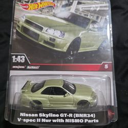 Hotwheels premium Skyline GT-R (BNR34) V.spec