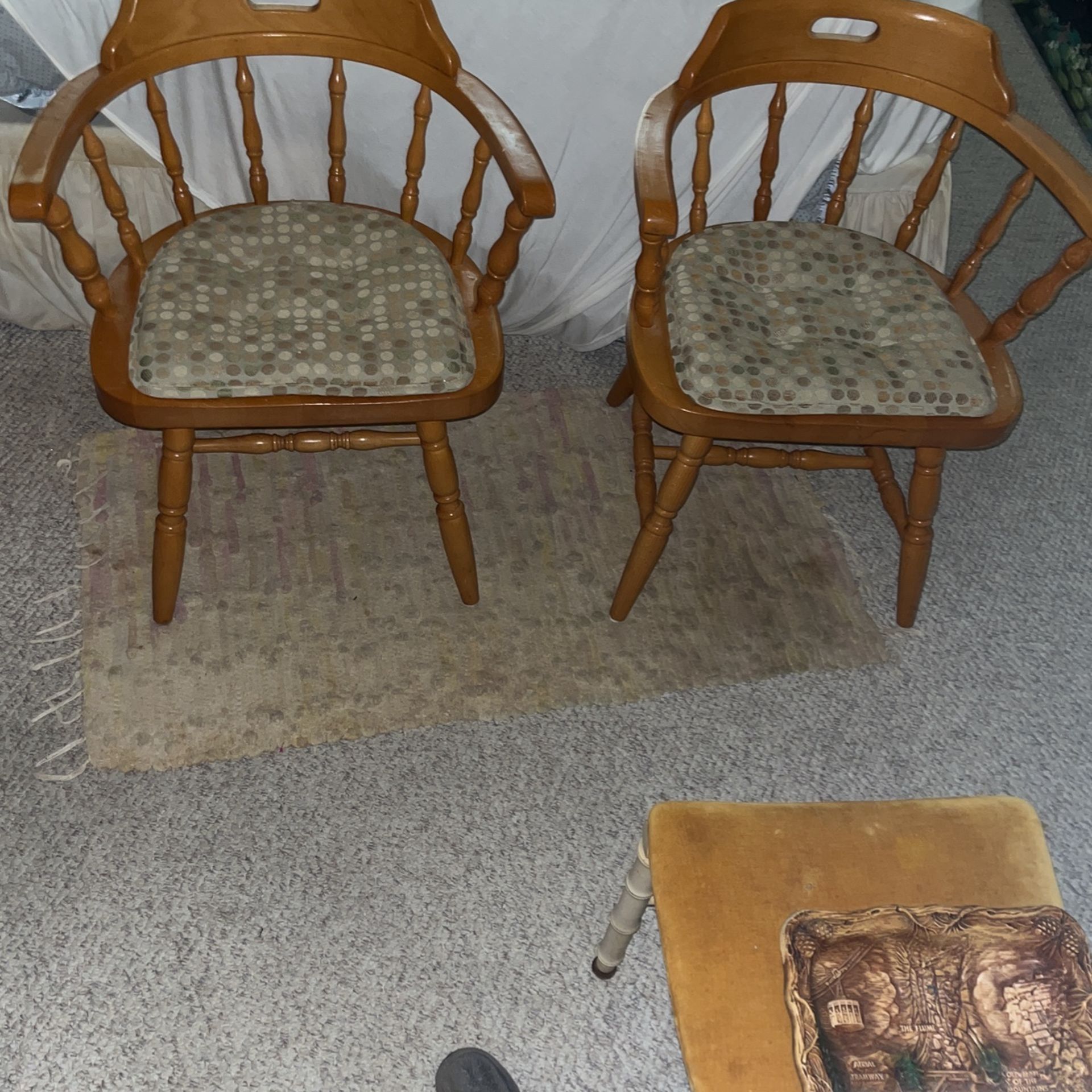 Two wide chairs