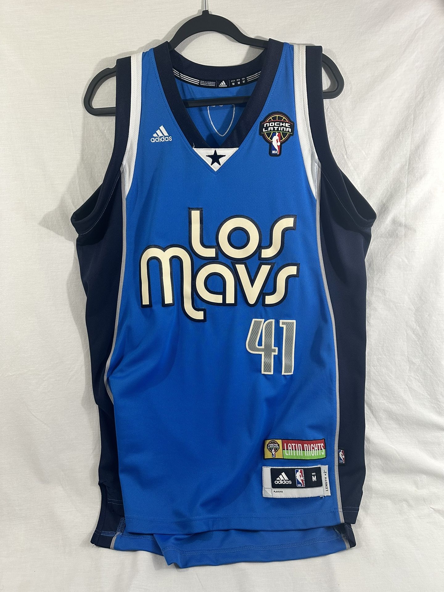 Dirk Los Mavs Jersey- 2014- 2015 M +2 Length