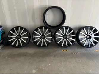 28” rims and 5 NEW low pro toes