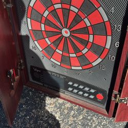 Viper electronic dart board wood cabinet with darts
