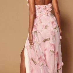 Floral Dress With Split 