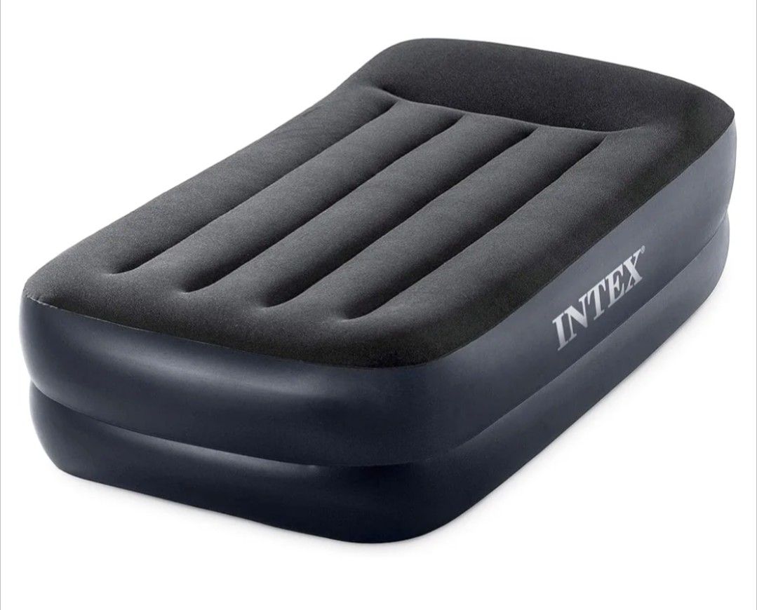 Intex Inflatable Bed Mattress Twin Single Fast-fill Build In Air pump Self Inflating Electric Plug-in Guest Kids REI Tent Camping