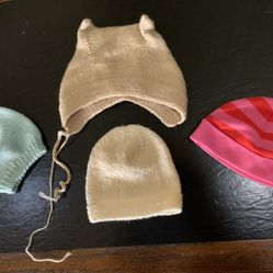 Four Baby Hats 