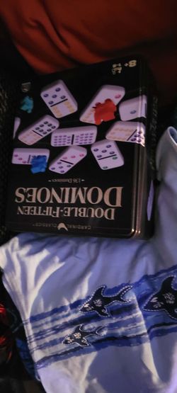 Cardinal Classics Double-Fifteen Dominoes Tin