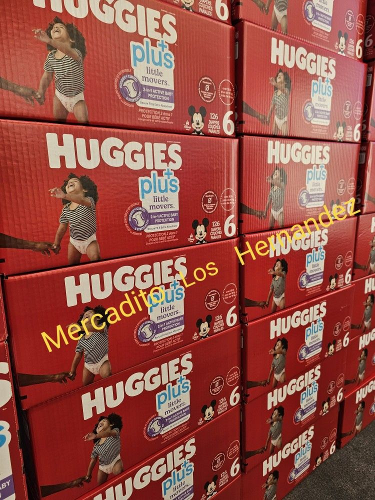 Huggies Size 6 Little Movers 126 Pañales Diapers❗️Nuevos Firm Price
