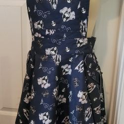 Unique Vintage Corpse Bride small Nwt, pinup, retro, dress, overall, Disney 