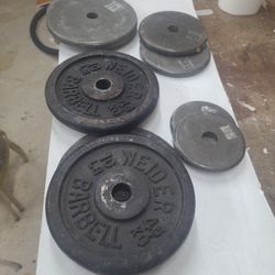 Vintage weider Barbell Plates
